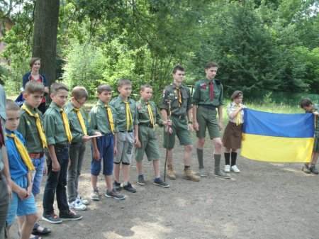 Пластуни на Всеукраїнському таборі.