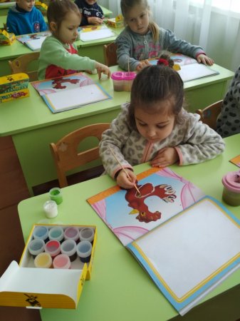 малювання на тему: «Півник»
