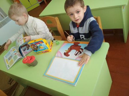 малювання на тему: «Півник»