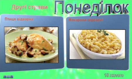 Меню 18 лютого 2019 року