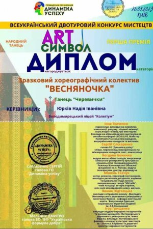 Участь у Всеукраїнському двотуровому конкурсі мистецтв